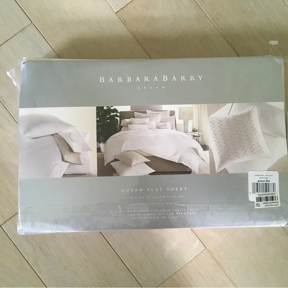 Barbara Barry Cream Queen Flat Sheet